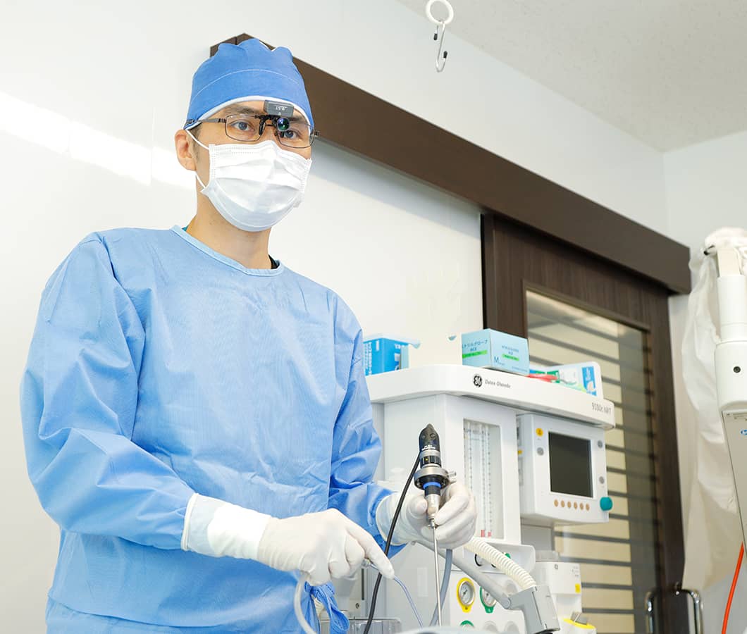 手術経験豊富な耳鼻咽喉科専門医による手術 